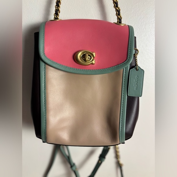 Coach Parker Convertible Backpack 16 In Colorblock - Picture 1 of 13